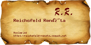 Reichsfeld Renáta névjegykártya